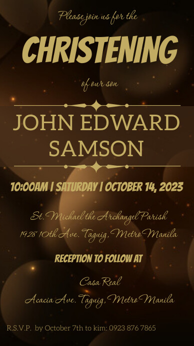 Christening Invitation | luxury instagram sto template